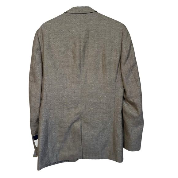 NWT Stafford Men’s Taupe Herringbone Slim Fit Sports Coat Blazer Size 40L - Picture 3 of 12